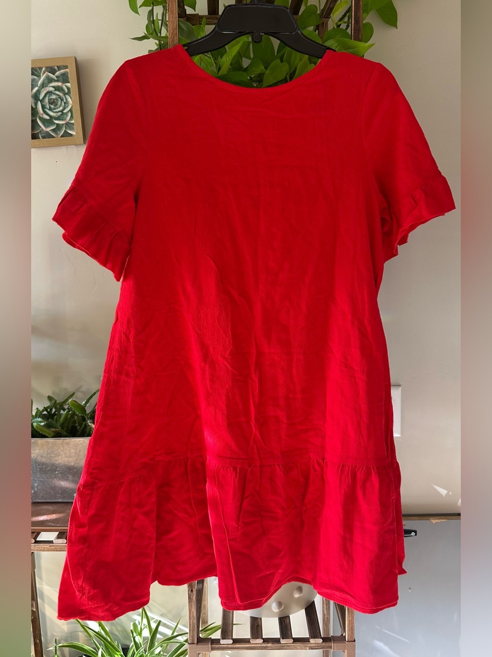 SHEIN Women’s Red Crossed Back Dress Size M